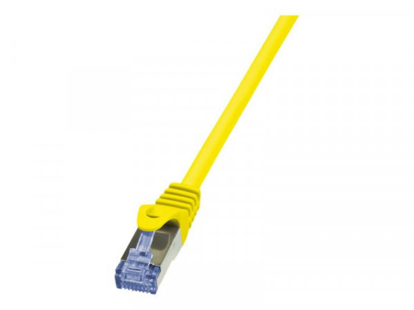 LogiLink CAT6A S/FTP Patchkabel AWG26 PIMF gelb 0,25m