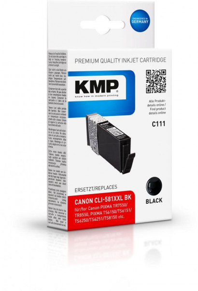 KMP Patrone Canon CLI-581XXL black 4590 S. C111 kompatibel