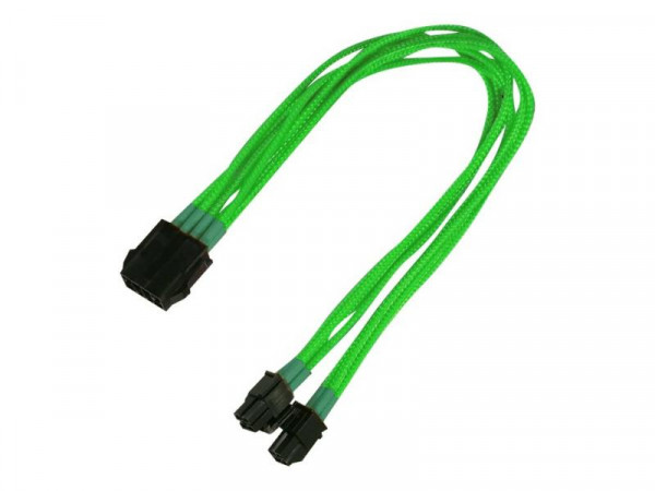 Kabel Nanoxia EPS Verlängerung, 30 cm, Single, neon-grün
