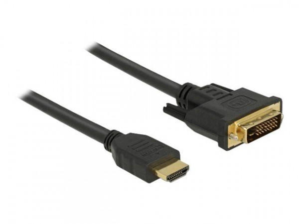 DELOCK Kabel HDMI > DVI 24+1 bidirektional 1.00m schwarz