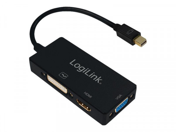 LogiLink 4K Mini DisplayPort 1.2 zu DVI/HDMI/VGA Adapter