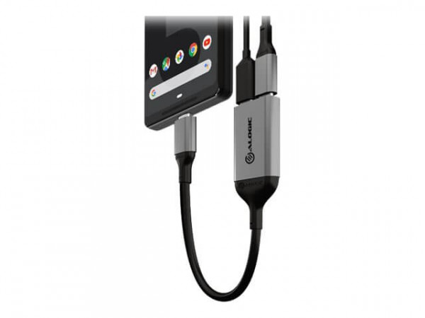 Alogic Adapter USB-C -> 2x USB-C St/2xBu Laden & Audio