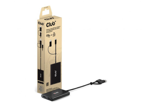 Club3D Adapter USB-C (USB A Adapter) > 2x HDMI 4K@60Hz