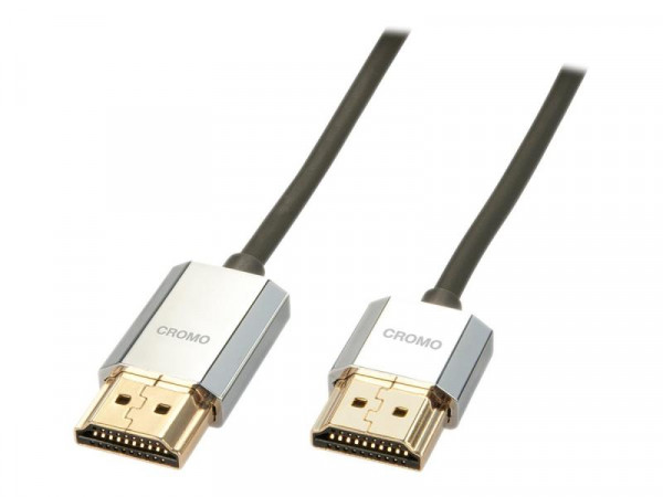 Lindy HDMI High Speed Kabel CROMO Slim Ethernet A/A 3m