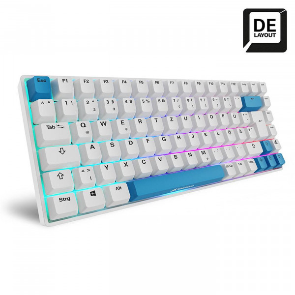 Sharkoon Gaming Tastatur Skiller SGK50S3 PBT weiß-gelb DE