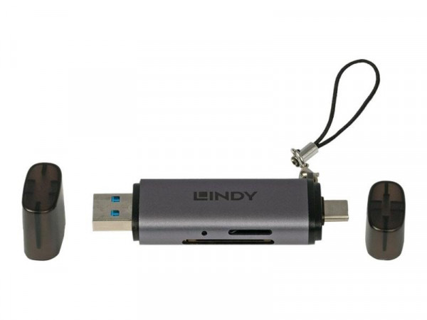 Lindy USB 3.2 Kartenleser, Typ C & A, SD/Micro SD