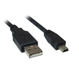 Sharkoon Kabel USB 2.0 A-B Mini 3,0m schwarz