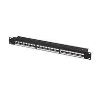 LogiLink Keystone Patchpanel 19", 24 Module, leer, schw. 1HE