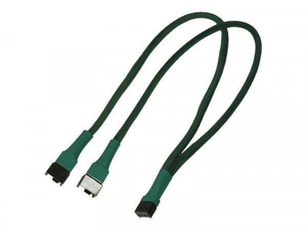 Kabel Nanoxia PWM Y-Kabel, 30 cm, grün
