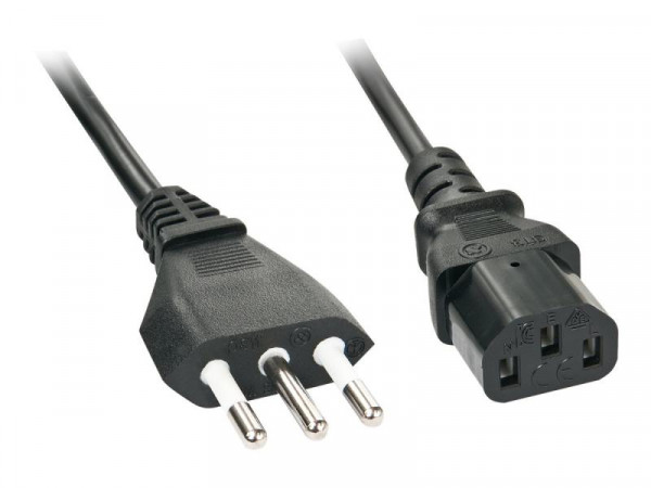 Lindy IEC-Netzkabel 2m Italien Netzst. IEC320 C1