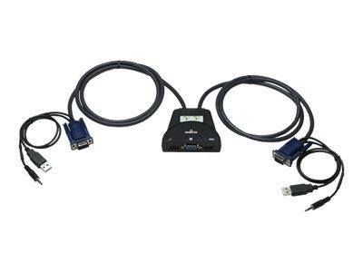 Manhattan KVM Switch 2-Port USB inkl. Kabeln schwarz