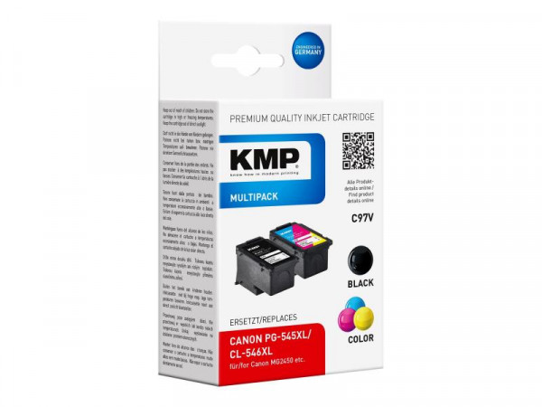 KMP Patrone Canon PG545XL Multipack BK/C/Y/M/ remanufactured