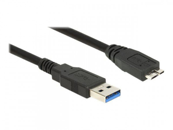 USB Kabel Delock USB3.0 A -> Micro-B St/St 2.00m schwarz