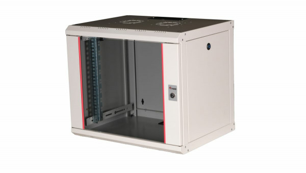 Equip Serverschrank 19" 09U 600x450mm Glastür grau