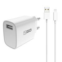 2GO Netzladegerät Lightning (2-teilig) - weiß für Apple