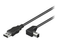 USB Kabel A -> B St/St 0.50m 90°gew. sw