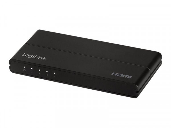 LogiLink HDMI-Splitter 1x4-Port, 4K/60Hz, Downscaler, schw.