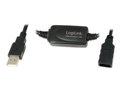 LogiLink USB Kabel A -> A St/Bu 10.00m Verl. sw
