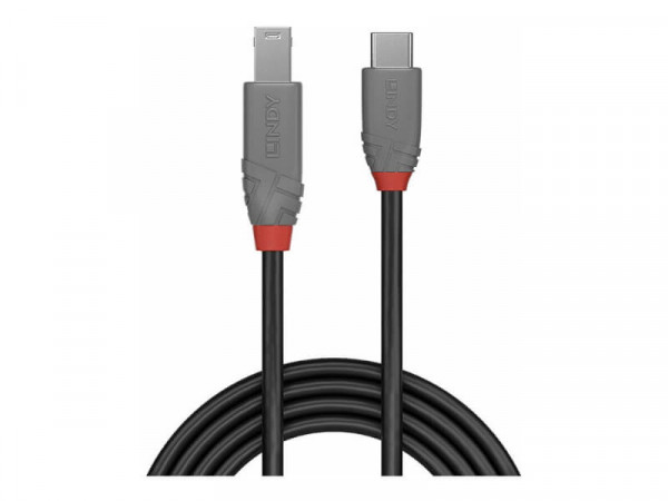 LINDY USB 3.2 Kabel Typ C/B Anthra Line 1m