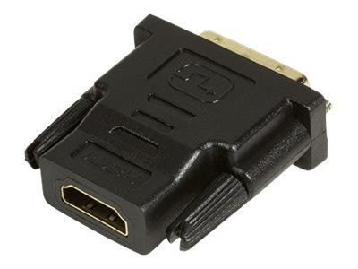 LogiLink HDMI Adapter, HDMI female - DVI-D male (Gold)