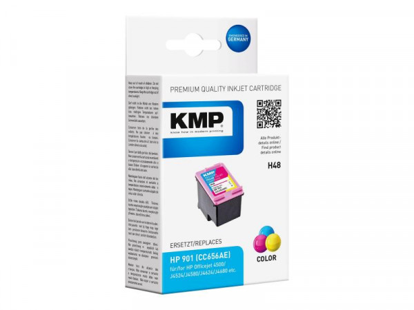 KMP Patrone HP CC656AE Nr.901XL color 360 S. H48 refilled
