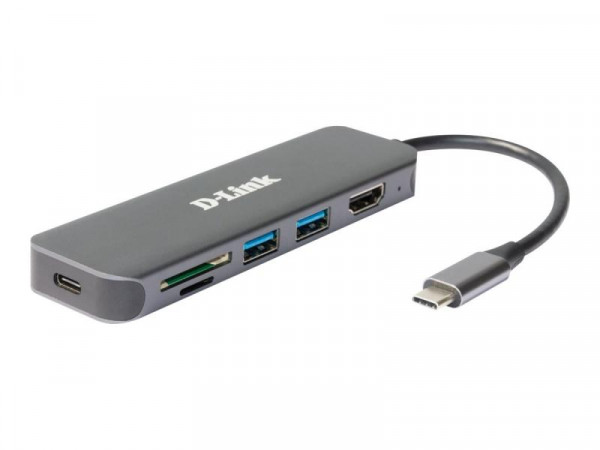 D-Link DUB-2327 6-in-1 USB-C Hub mit HDMI/USB-PD/SD-Reader
