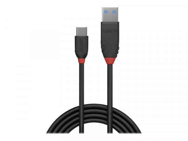 Lindy USB 3.1 Kabel Typ C/A Black Line M/M 0.15m