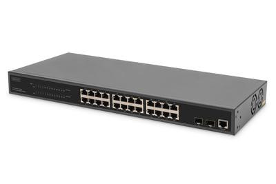 DIGITUS Switch 24 Port L2 Managed Gigabit Ethernet PoE