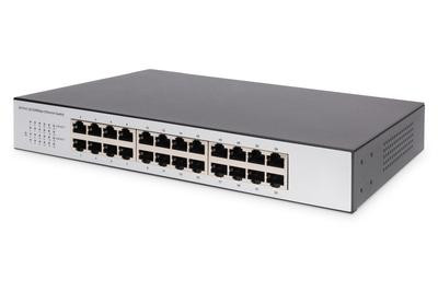 DIGITUS Switch 24-Port 10/100 Unmanaged schwarz