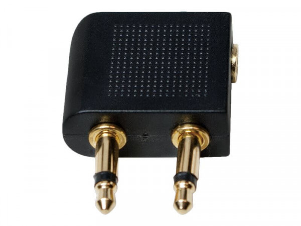 Logilink Audio-Adapter,2x3,5mm2-Pin/M zu 3,5 mm 3-Pin/F, 90°