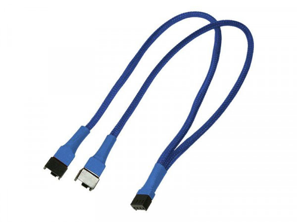 Kabel Nanoxia PWM Y-Kabel, 30 cm, blau