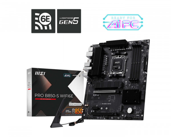 MSI Pro B850-S Wifi6E (B850,AM5,ATX,DDR5)