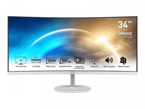 MSI PRO MP341CQWDE 86cm (34") VA UWQHD 4ms 100Hz