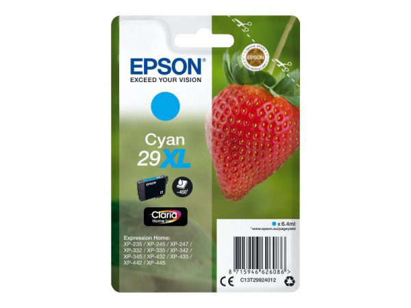Patrone Epson 29XL ExpressionHome XP cyan T2992 6,4ml