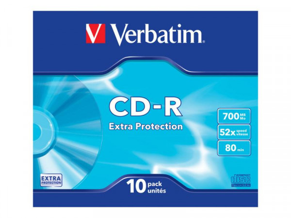 CD-R Verbatim 700MB 10pcs Pack 52x SlimCase