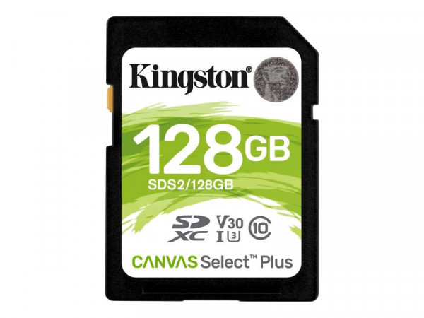 SD MicroSD Card 128GB Kingston SDXC Canvas+ (Class10) V30