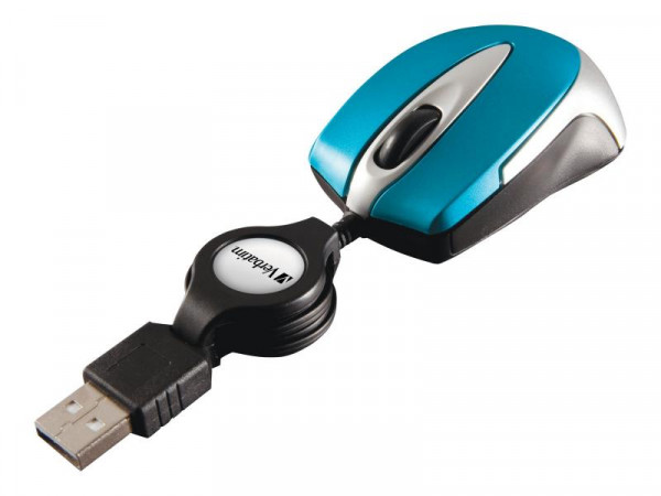 Verbatim USB Maus Go Mini Optical Travel caribbean Blue