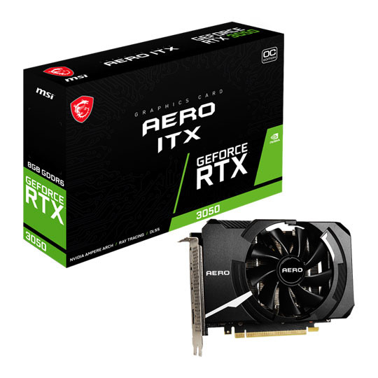 MSI RTX3050 AERO ITX OC 8GB GDDR6 HDMI 3xDP