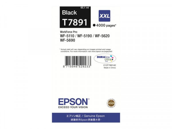 Patrone Epson WF5110DW black T7891 XXL 65,1ml