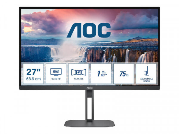 AOC 68,6cm (27") Q27V5N/BK 16:09 2xHDMI+2xDP VA black