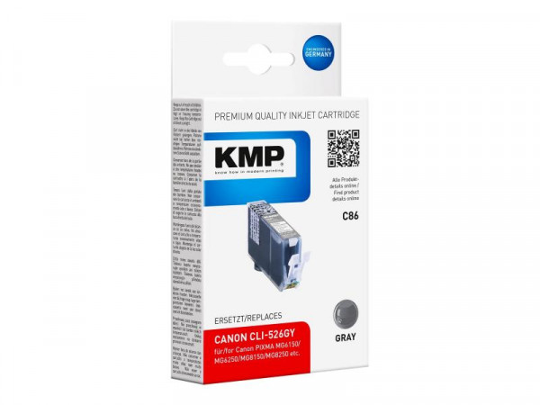 KMP Patrone Canon CLI526GY grey 1515 S. C86 kompatibel