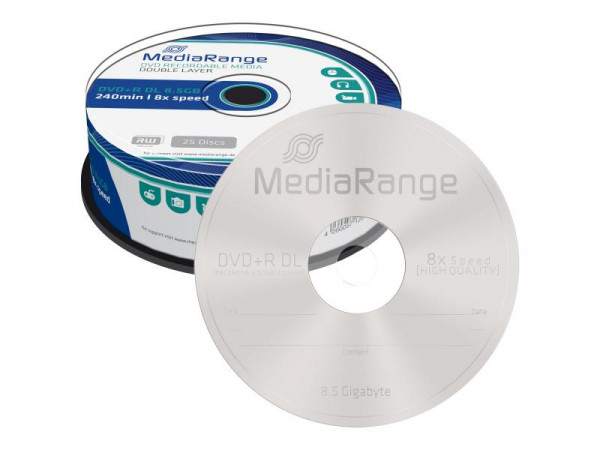 MEDIARANGE 25 x DVD+R DL - 8.5 GB (240 Min.) 8x