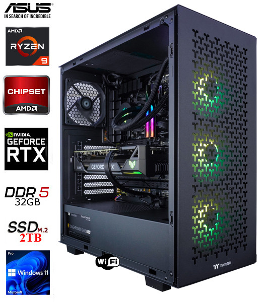 PC UltraGaming: AMD Ryzen 9 7950X3D | 32GB | NVIDIA GeForce RTX 4070 TI Super 16G | 2TB M.2 | WiFi |