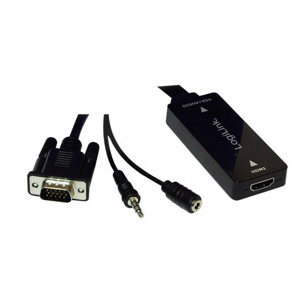LogiLink Adapterkabel HDMI -> VGA mit Audio Converter bk