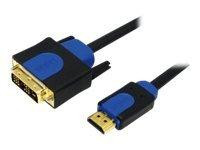LogiLink HDMI-DVI-Kabel Anschl. 18+1pin St/St 10.00m sw 1.4