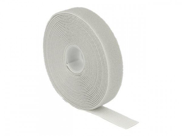 DELOCK Klett-Kabelbinder 20mm x 5m Rolle grau