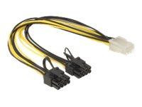 Stromkabel Delock 6Pin PCIe -> 8Pin PCIe Bu/St 0.30m