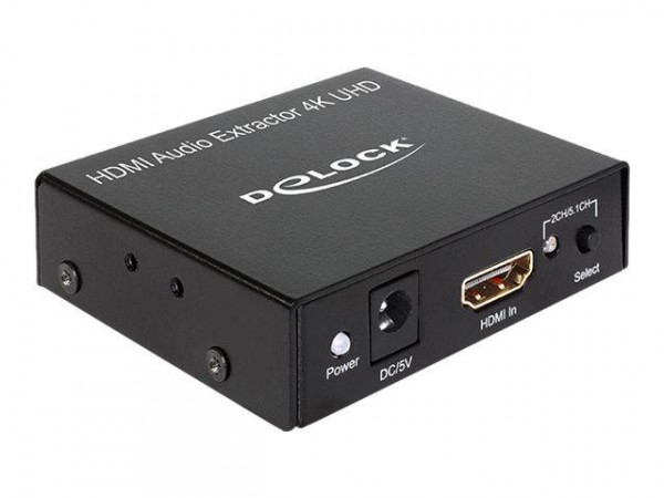 HDMI Konverter Delock A -> A Bu/Bu + Audio Extractor 4K