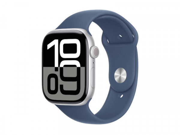 Apple Watch 10 GPS 46mm Silver Alu (Denim Sport Band) S/M