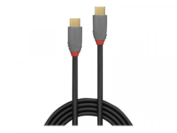 Lindy USB 3.1 Kabel Typ C/C 5A PD Anthra Line M/M 1m